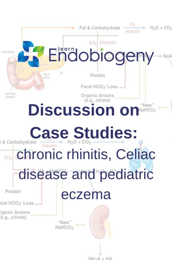 endobiogeny Cases related to immunology, dermatology and pediatrics